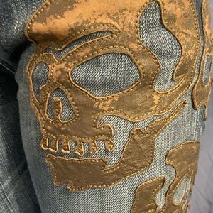 7 for all Mankind Leather Skull Limited Edition Jeans
